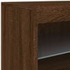 vidaXL Sideboard with LED Lights Brown Oak 123x37x67 cm