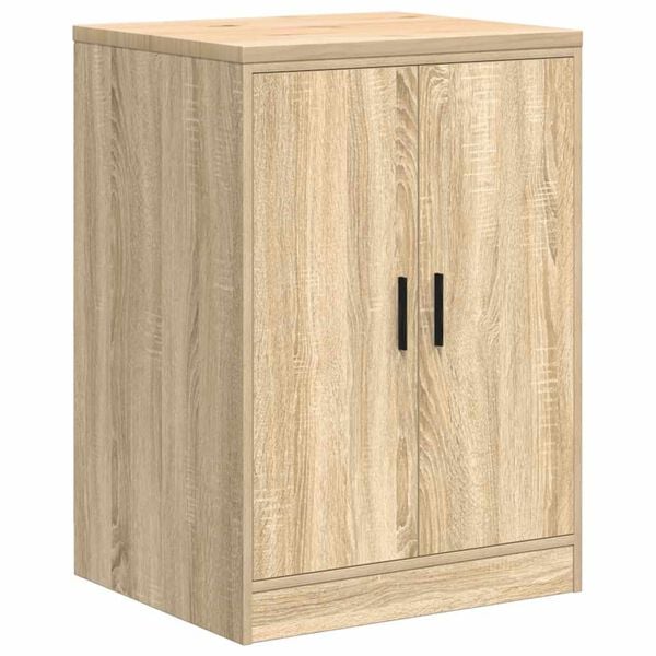 vidaXL Garage Storage Cabinet Sonoma Oak 60x51x85 cm Solid Wood Pine