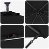 vidaXL Cantilever Banana Parasol Black 294 x 294 x 248 cm