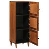 vidaXL Highboard with Storage Walnut 40 x 33 x 110 cm Solid Mango Wood
