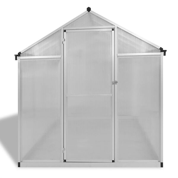 vidaXL Reinforced Aluminium Greenhouse with Base Frame 4.6 m²