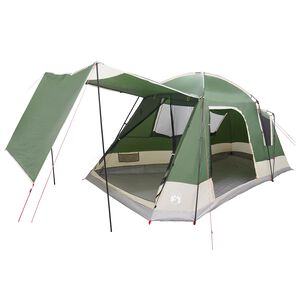 vidaXL Cabin Tent with Roof Green 8-Person Polyester and Steel