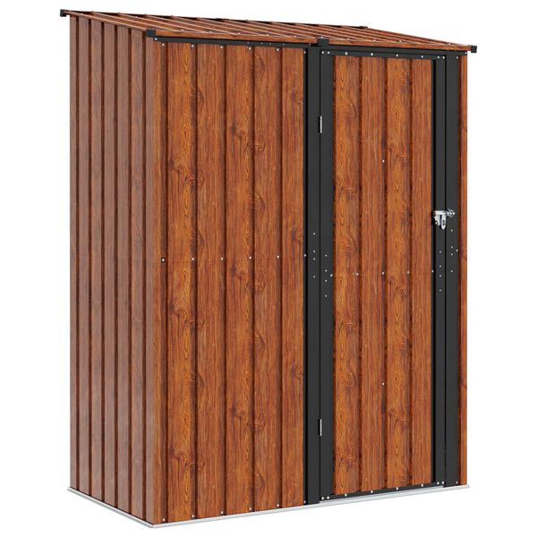 vidaXL Garden Sheds Brown 153.5 x 86 x 200 cm Metal