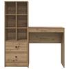 vidaXL Desk with Drawer 2 pcs Artisan Oak