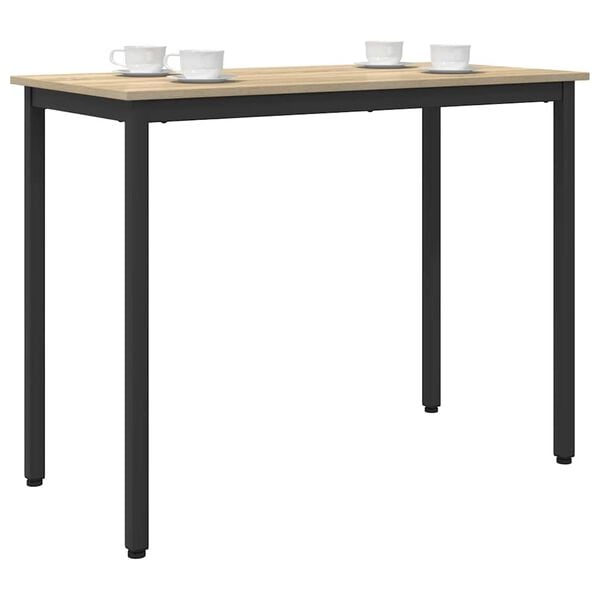 vidaXL Table Sonoma Oak 100 x 50 x 76.5 cm Engineered Wood and Steel