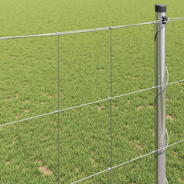 vidaXL Field Fence Silver 25 x 1.2 m Galvanised steel