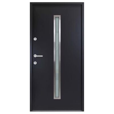 vidaXL Aluminium Front Door Anthracite 90x200 cm