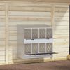 vidaXL Chicken Nesting Box with 8 Compartments Galvanized Silver Metal