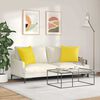 vidaXL Sofa Pillows 2 pcs Light Yellow 50 x 50 cm Fabric