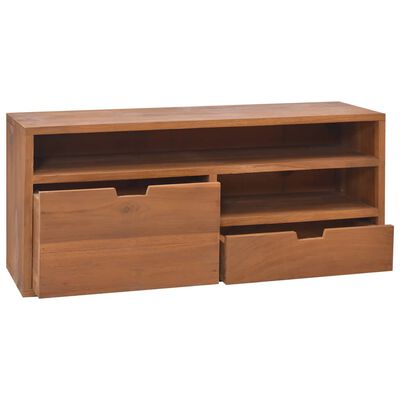 vidaXL TV Cabinet 90x30x40 cm Solid Teak Wood