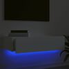 vidaXL TV Cabinet with LED Lights White 60x35x15.5 cm