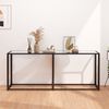 vidaXL Console Table Transparent 180x35x75.5cm Tempered Glass