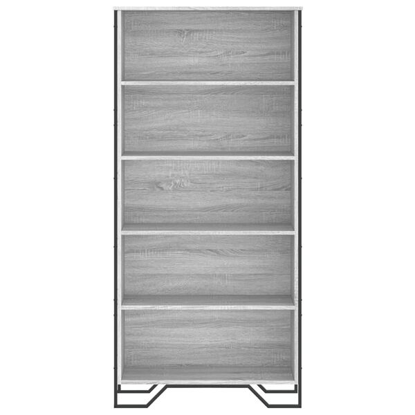 vidaXL Book Cabinet Grey Sonoma 80x31x169 cm Engineered wood