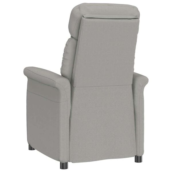 vidaXL Recliner Chair Light Grey Light grey 70.5 x 96.5 x 95 cm Fabric