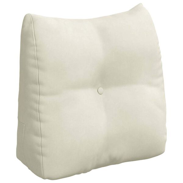 vidaXL Back Pillow Cream 45 x 24 x 50 cm Velvet
