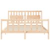 vidaXL Bed Frame without Mattress King Size Solid Wood Pine