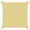vidaXL Sunshade Sail Yellow and White 3 x 3 m HDPE