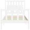 vidaXL Bed Frame without Mattress White 90x200 cm Solid Wood Pine