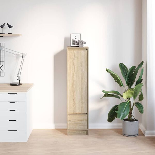 vidaXL Highboard Sonoma Oak 29.5x34x119.5 cm Engineered Wood