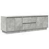 vidaXL TV Cabinet with LED Lights Concrete Grey 160.5x41x50 cm