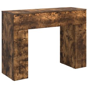 vidaXL Coffee Table Smoked Oak 102 x 35 x 75 cm Engineered Wood