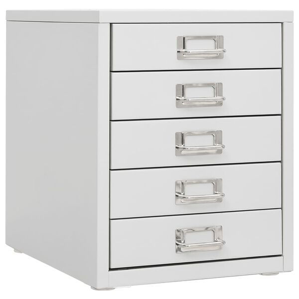 vidaXL Office Cabinet Grey 28x35x35 cm Metal