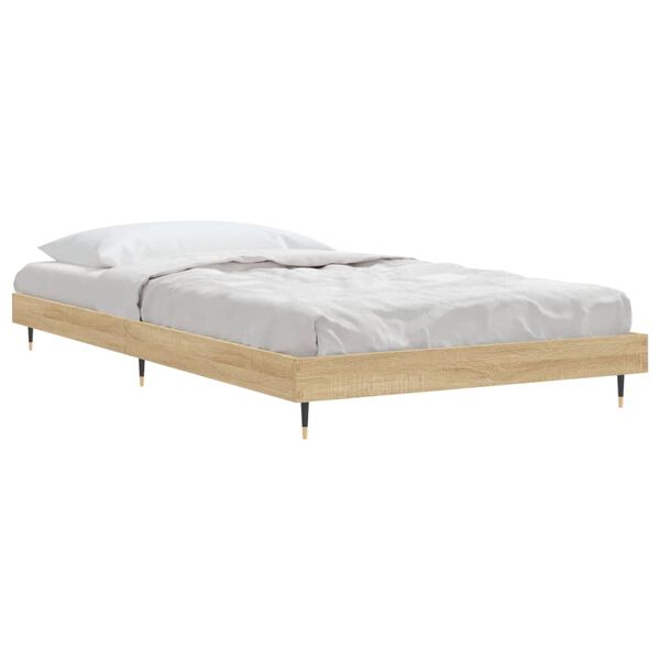 vidaXL Bed Frame without Mattress Sonoma Oak 100x200 cm Engineered Wood