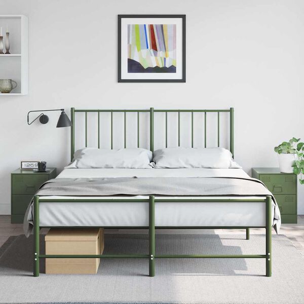 vidaXL Bedside Cabinets 2 pcs Green 34.5x39x44 cm Steel