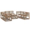 vidaXL 9 Piece Garden Lounge Set Brown Impregnated Pinewood