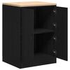vidaXL Garage Storage Cabinet Black 60x51x85 cm Solid Wood Pine