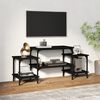 vidaXL TV Cabinet Black 117x35x52 cm Engineered Wood