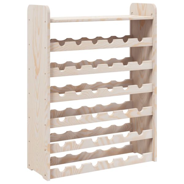 vidaXL Wine Rack with Top Board 67.5x25x87 cm Solid Wood Pine