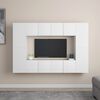 vidaXL 8 Piece TV Cabinet Set White Engineered Wood