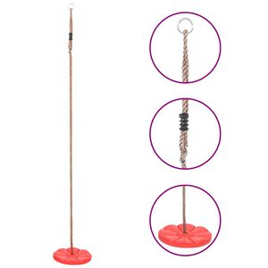 vidaXL Plate Swing | Red | Polyethylene | Large | Swing Seat | Round