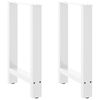 vidaXL Dining Table Legs White 2 pcs 50x(72-73) cm Steel