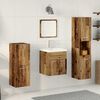 vidaXL Bathroom Furniture Set with Door 5 pcs Old Wood Engineered Wood