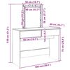vidaXL Dressing Table with LED White 100x40x130 cm