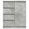 vidaXL Sideboard with Drawers Concrete Grey 71x35x84 cm Engineered Wood