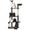 vidaXL Cat Tree with Sisal Scratching Posts Dark Grey 191 cm