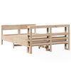 vidaXL Bed Frame without Mattress 150x200 cm King Size Solid Wood Pine