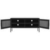 vidaXL TV Cabinet Black 105x35x50 cm Steel