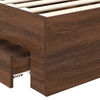 vidaXL Bed Frame with Headboard Brown Oak 75 x 190 cm Engineered Wood