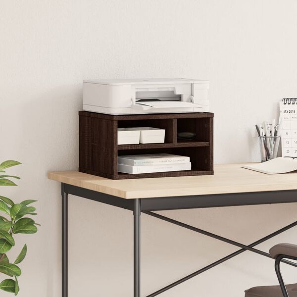vidaXL Printer Stand Brown Oak 40x32x22,5 cm Engineered Wood