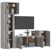 vidaXL 5 Piece TV Cabinet Set Grey Sonoma Engineered Wood