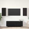 vidaXL Wall TV Cabinet Wall-mounted 2 pcs Black Oak 30.5 x 30 x 60 cm