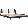 vidaXL Bed Frame with LED without Mattress "Zadar" Black and White 180x200 cm