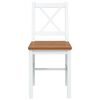vidaXL 5 Piece Dining Set Brown and White