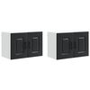 vidaXL Dishwasher Panel Kalmar 2 pcs Black Engineered Wood