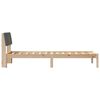 vidaXL Bed frame Brown and dark grey 75 x 190 cm Solid pine wood