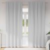 vidaXL Blackout Curtains with Rings 2 pcs Pale Grey 245 x 140 cm